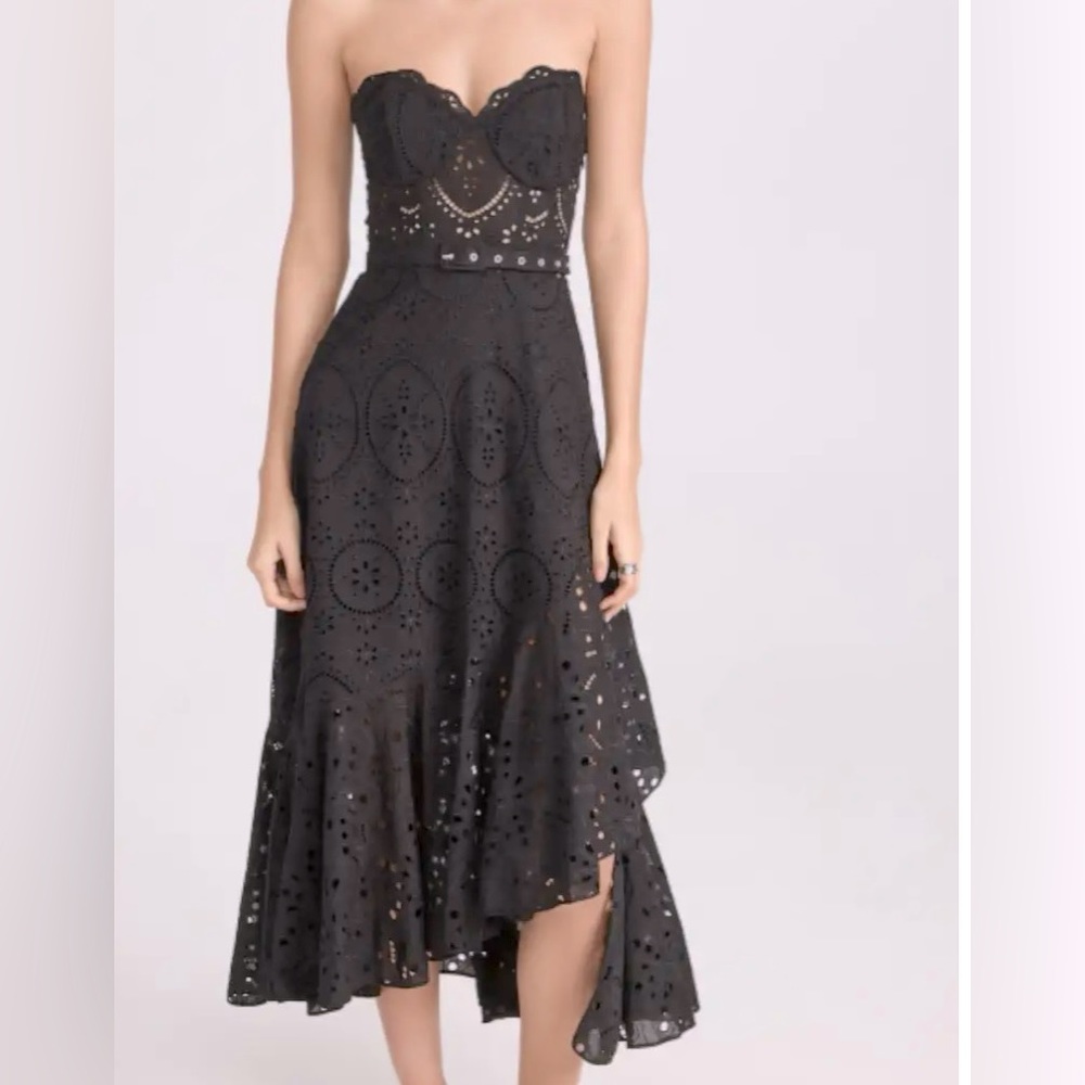 Charo Ruiz aurora,embroidery beautiful black dress